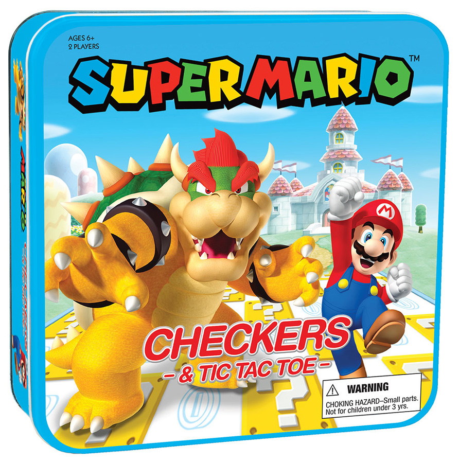 Nintendo® Super Mario™ vs Bowser™ Checkers & Tic Tac Toe Game