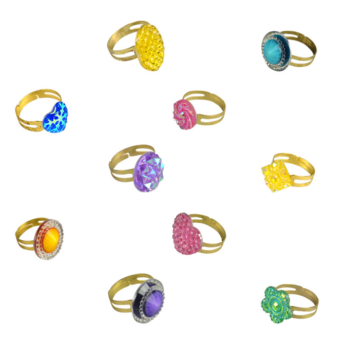 Glitz Rings in 1.1in Capsules (250pcs)
