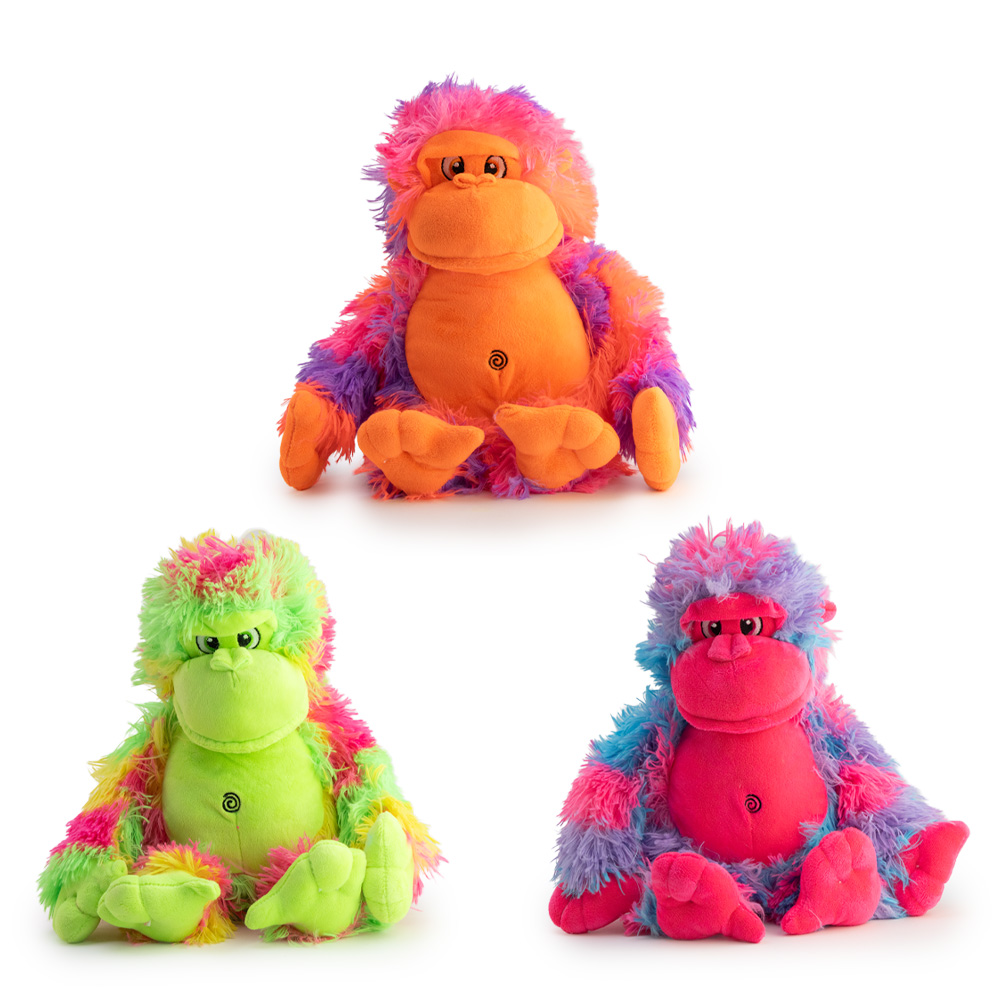 Neon Gorilla Plush 10in Asst