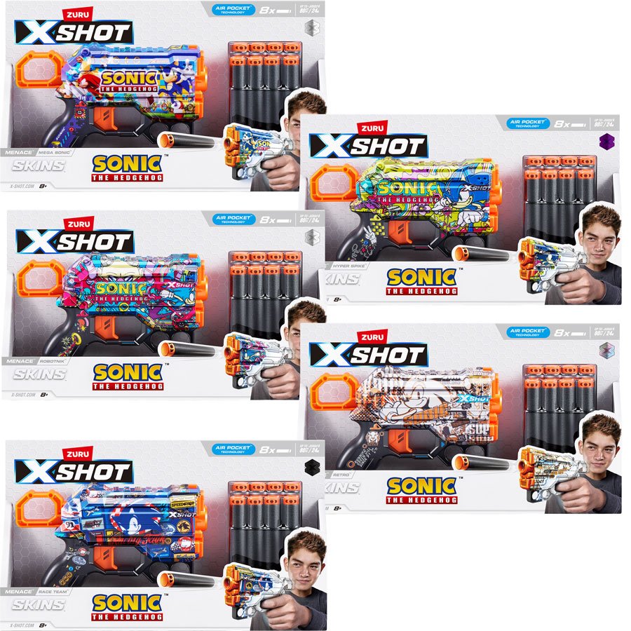 ZURU™ X-Shot Sonic The Hedgehog™ Skins  Menace Asst