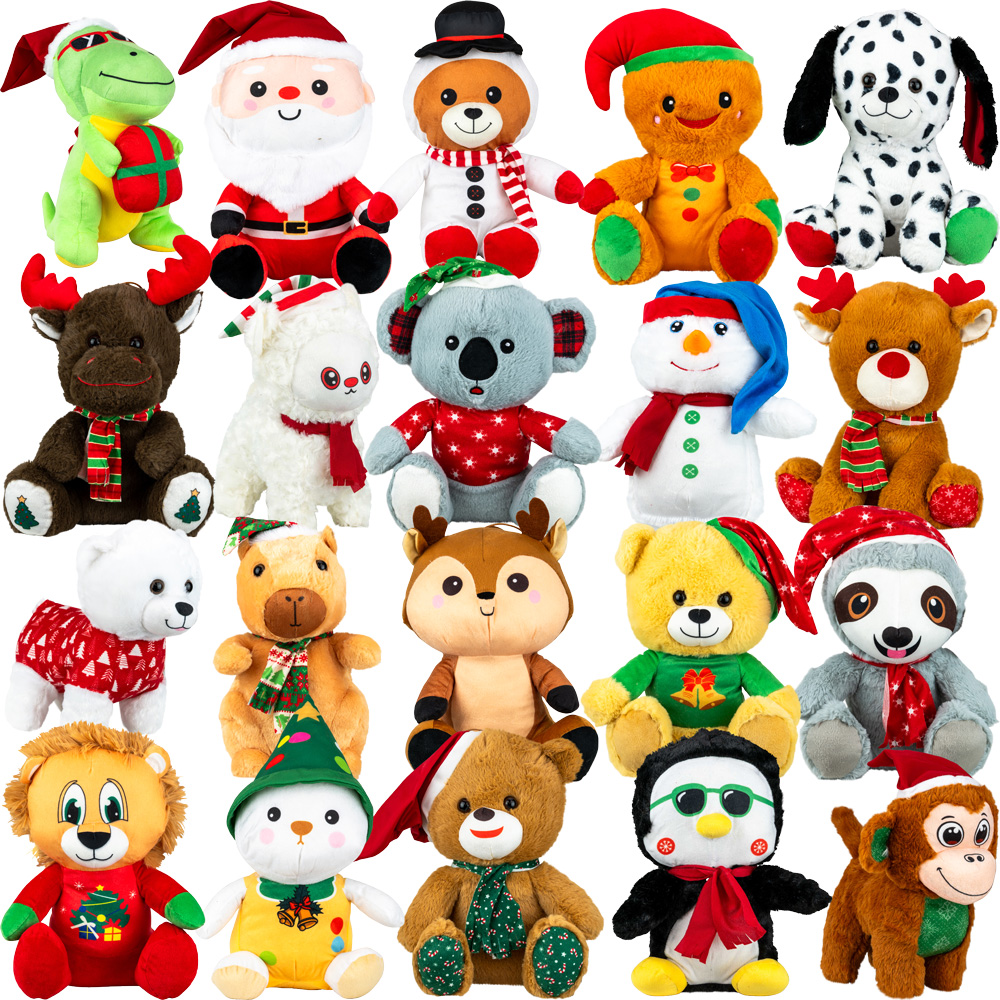 Jumbo 100% Generic 12in-15in Christmas Plush Kit (40pcs)