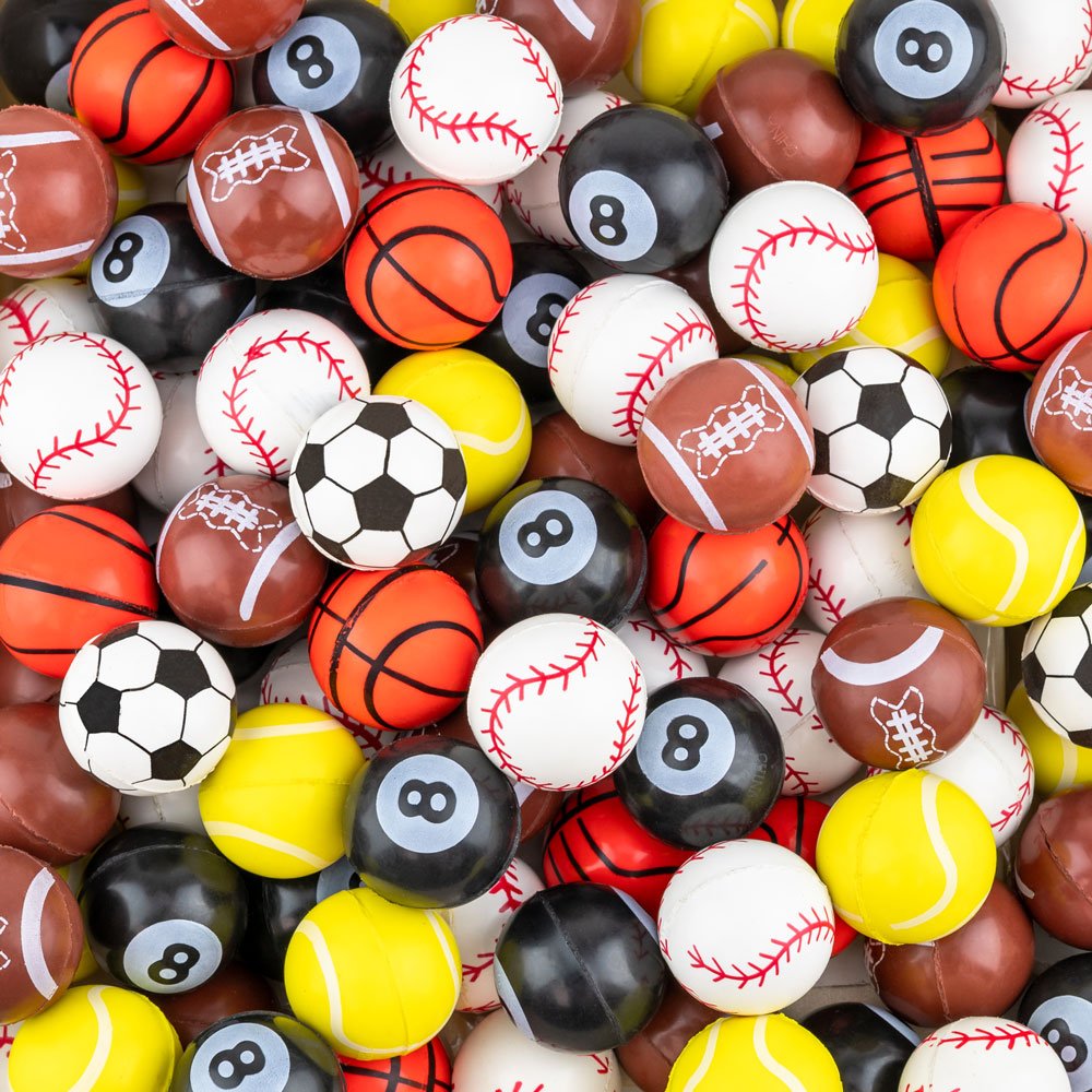 30mm (1.25in) Sports Hi-Bounce Ball Mix (100pcs)