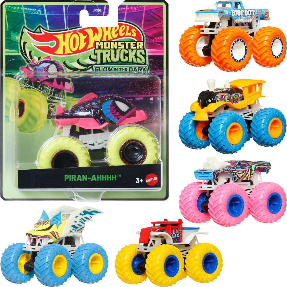 Hot Wheels Glow In Dark Monster Trucks™ Asst