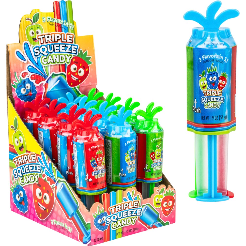 Triple Squeeze Push-up Gel Candy Display (12ct)