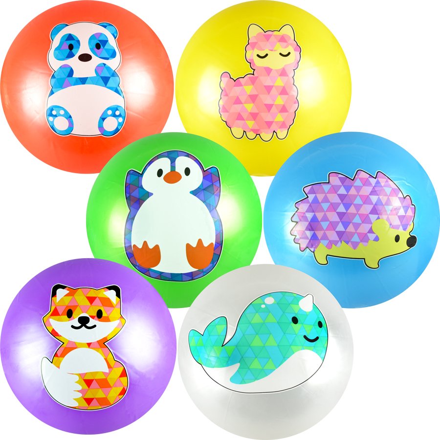 18in Inflatable Geometric Animal Vinyl Balls (48pcs)