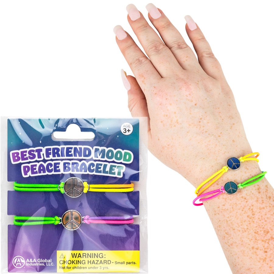 Best Friends Mood Peace Bracelet 2pk (12pcs)
