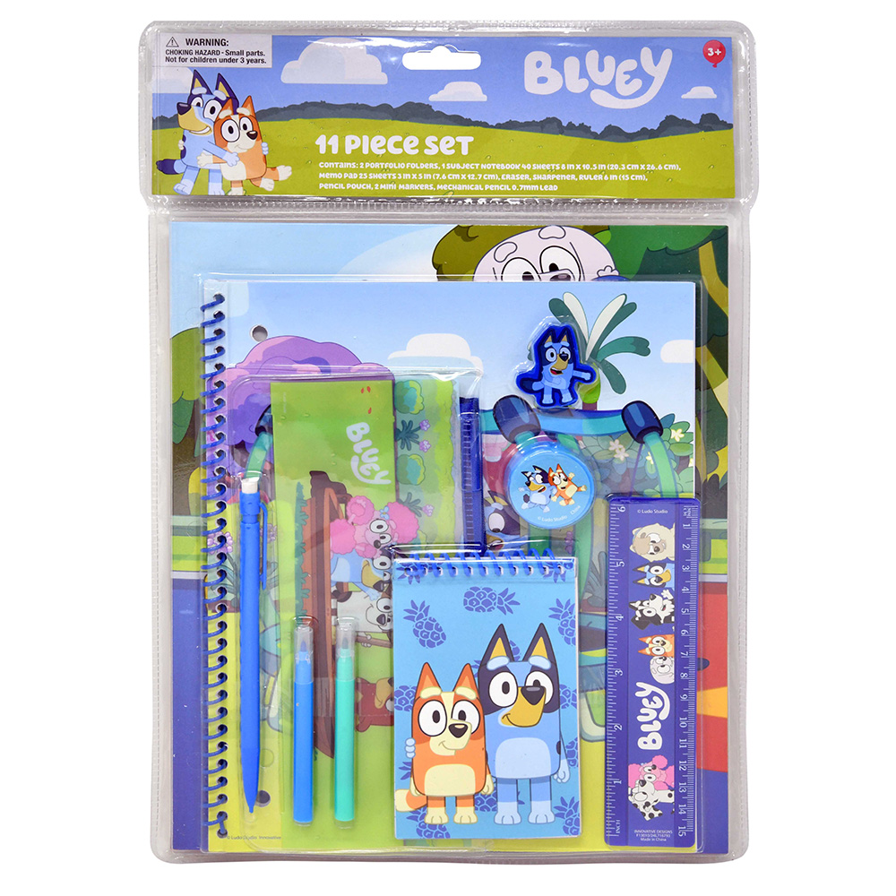 Bluey 11pc Stationary Set