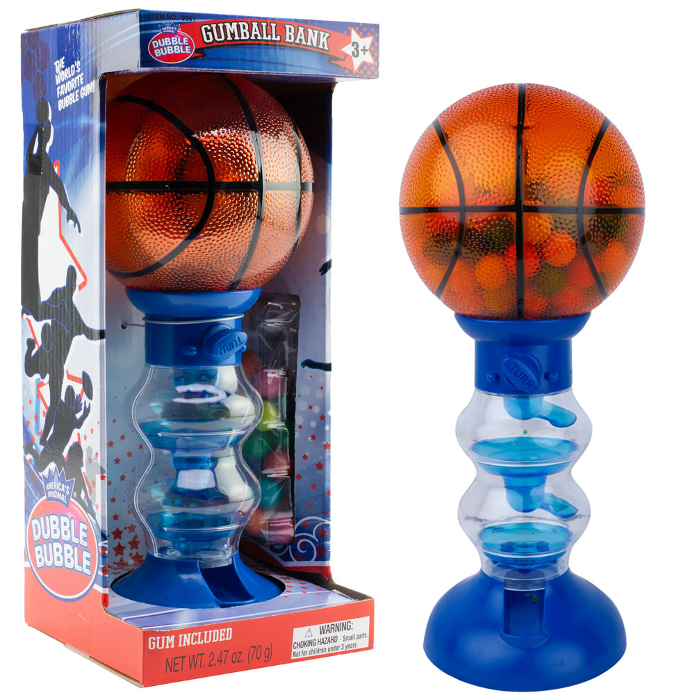 Dubble Bubble® 11in Basketball Gumball Bank w/Gumballs (ea)