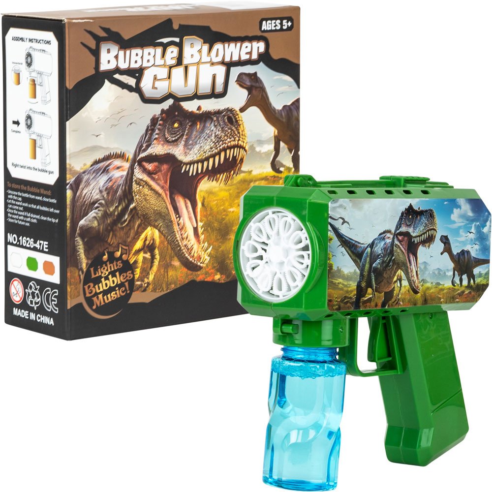 Deluxe Powerful Light Up Dinosaur Bubble Shooter