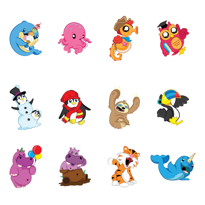 Animal Tattoos in 1.1in Capsules (250pcs)