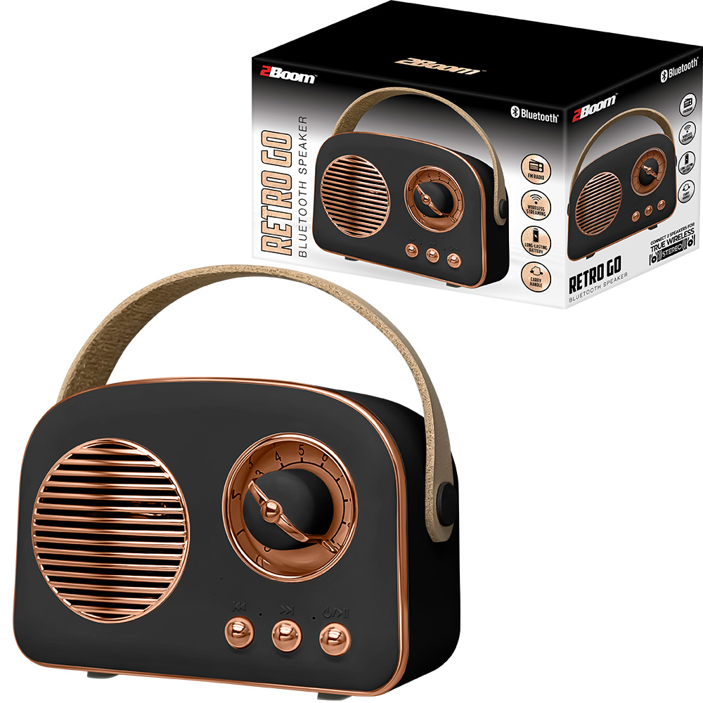 Retro Go Bluetooth Speaker Black