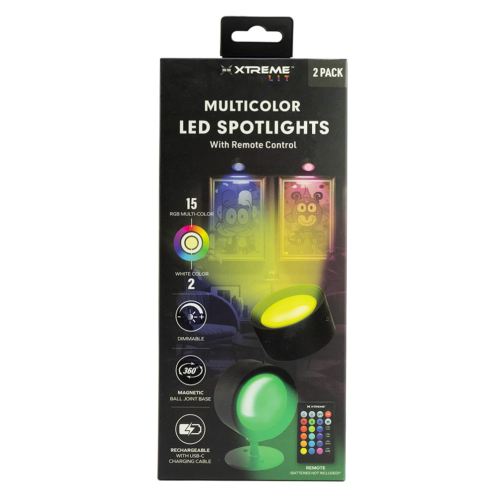 LED Multicolor 2pk Spotlights