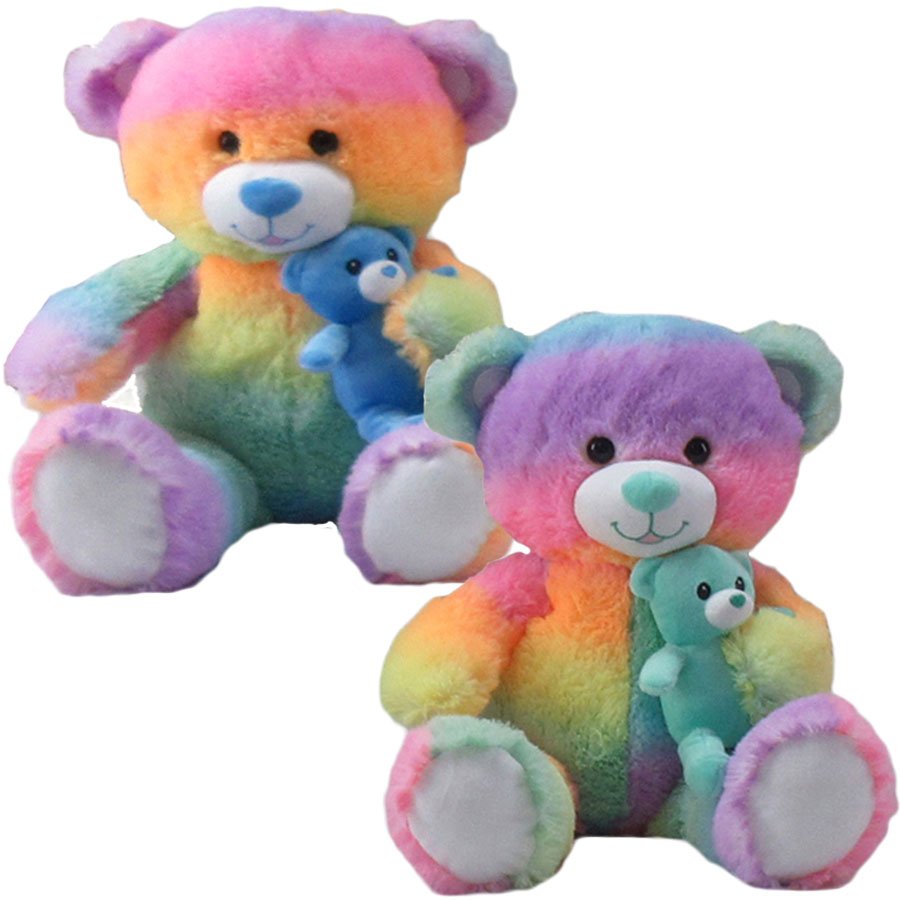 Tie-Dye Bear with Baby 51in Asst
