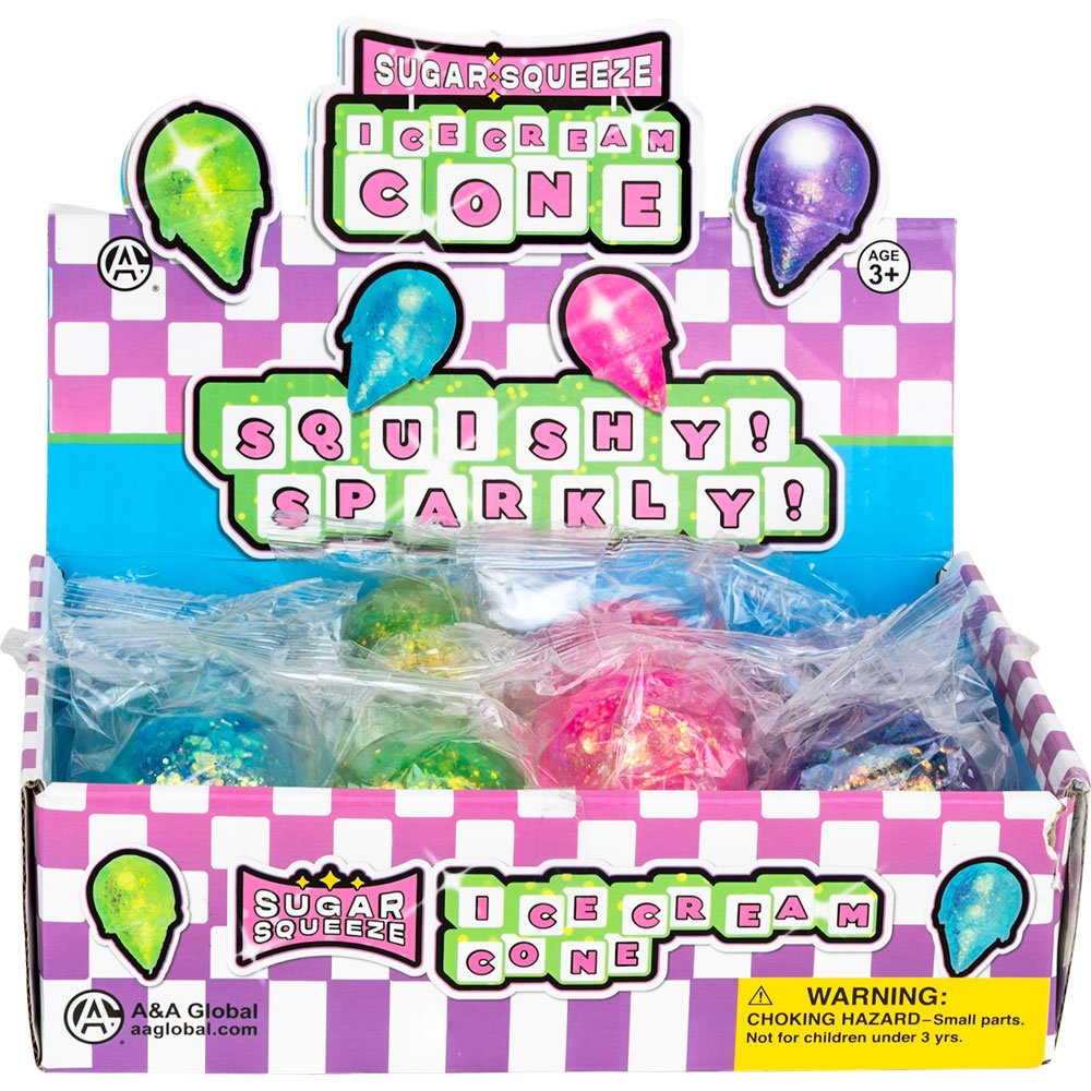 Sugar Squeeze Ice Cream Cone 3.25in (12pcs)