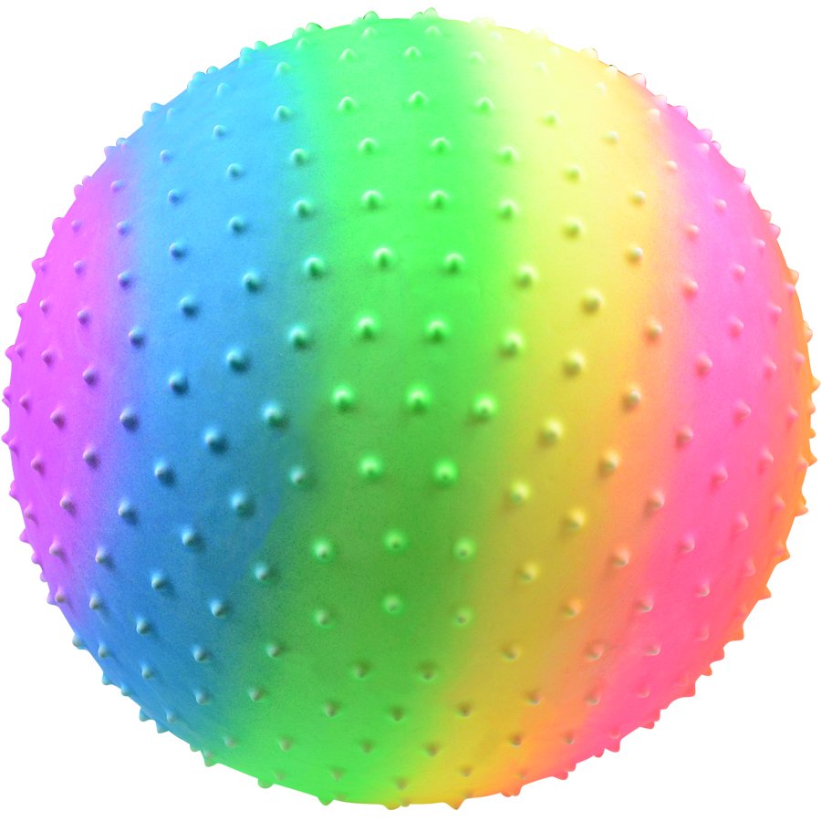 18in Inflatable Rainbow Knobby Vinyl Balls (48pcs)