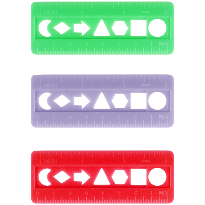 Ruler (3in) with Stencils (144pcs)