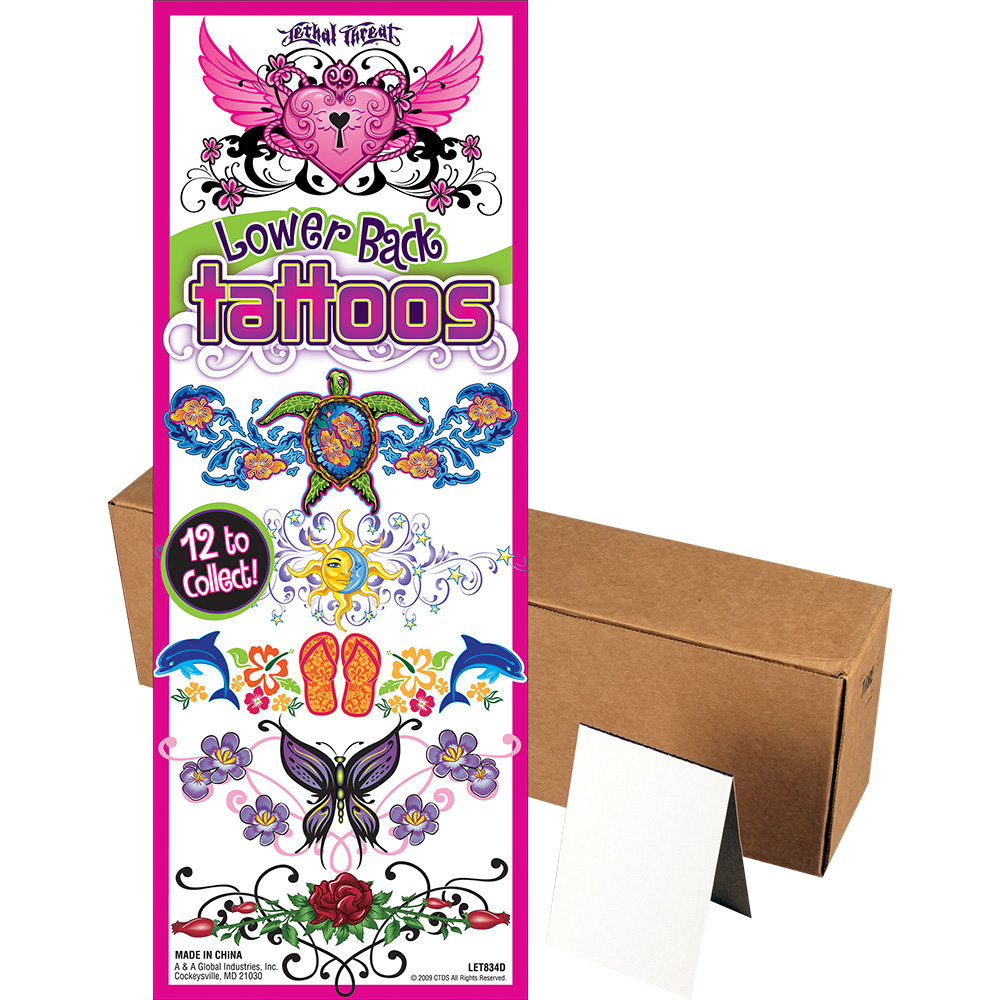 Lower Back Tattoos by Lethal Threat® in Folders (300pcs)