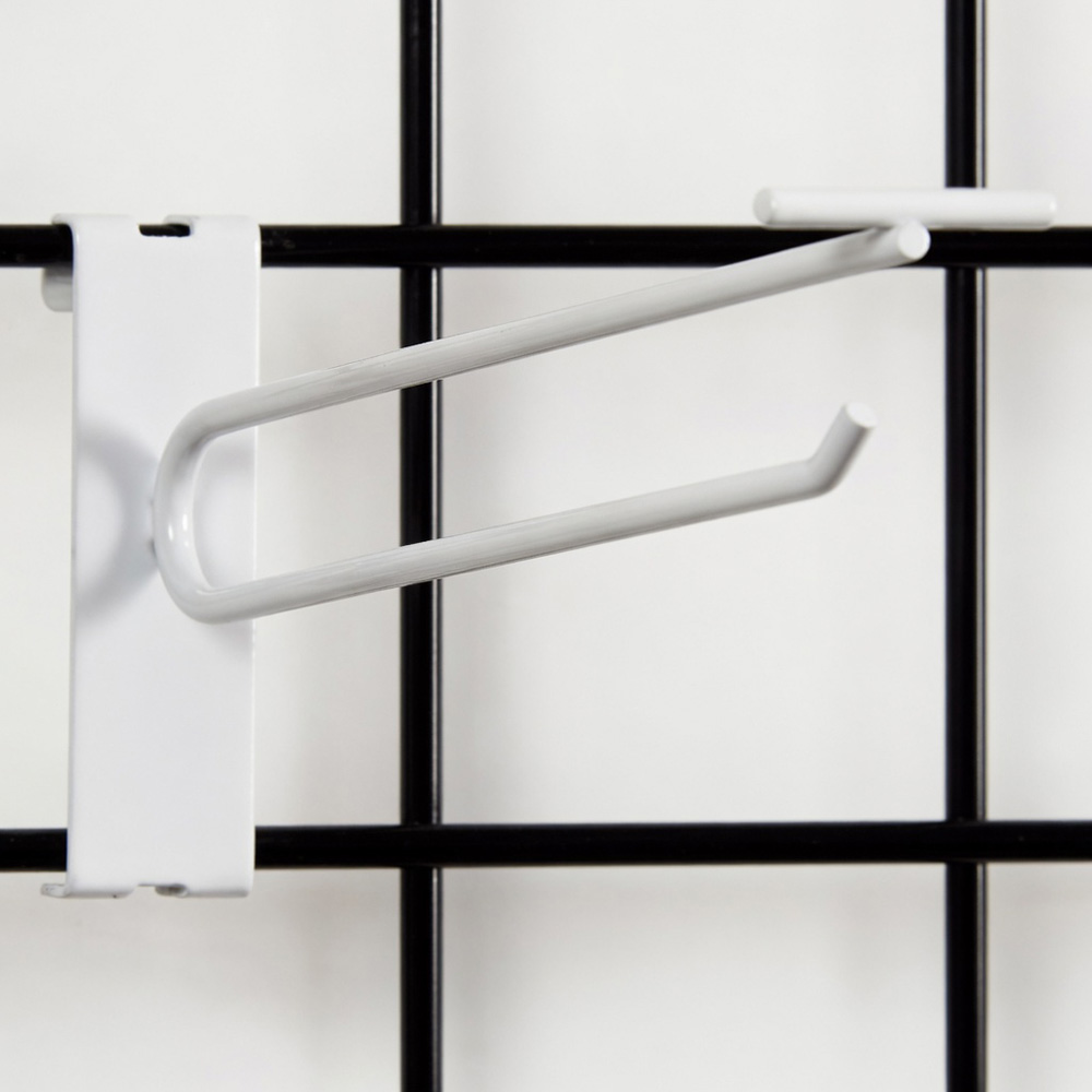 Gridwall Flip Scan Hook 8in White