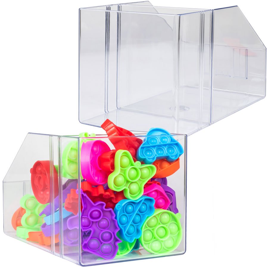 Display Bin w/ Divider 10inx6inx6in