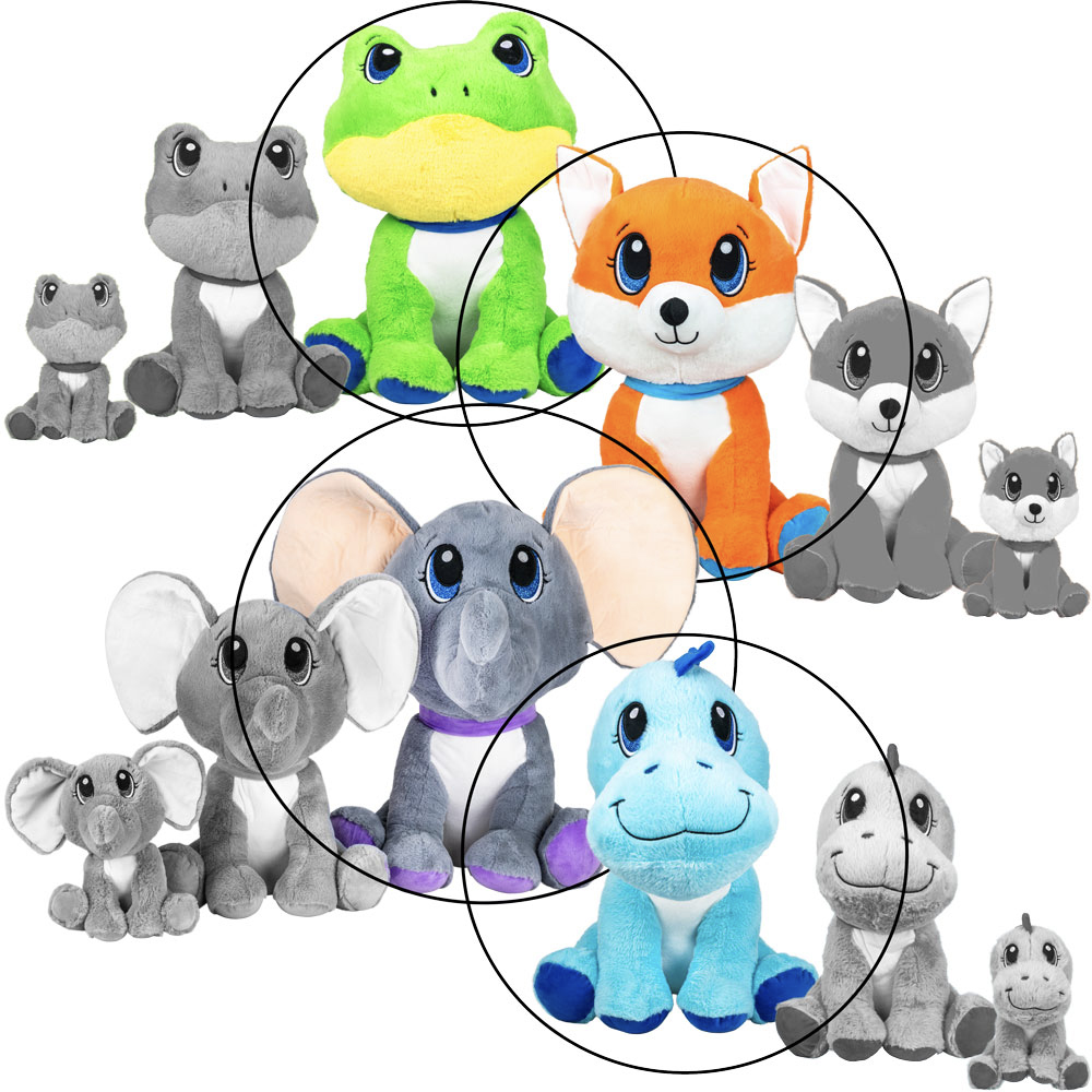 Neon Animal Plush 20in (Wave 2) Asst (4pcs)