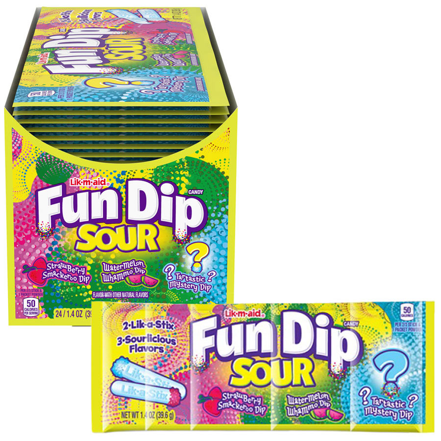 Lik-m-aid® Sour Fun Dip™ Display Box (24pcs)