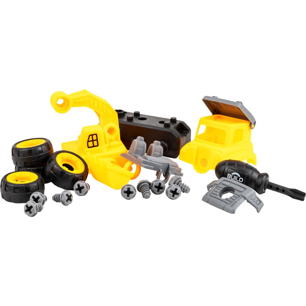 Build Your Construction Trucks 4.25in Ast (12pcs)