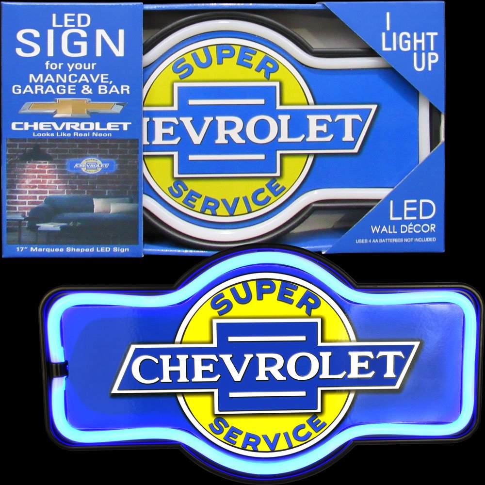 LED Sign Marquee Neon Rope Chevrolet Sign 17in