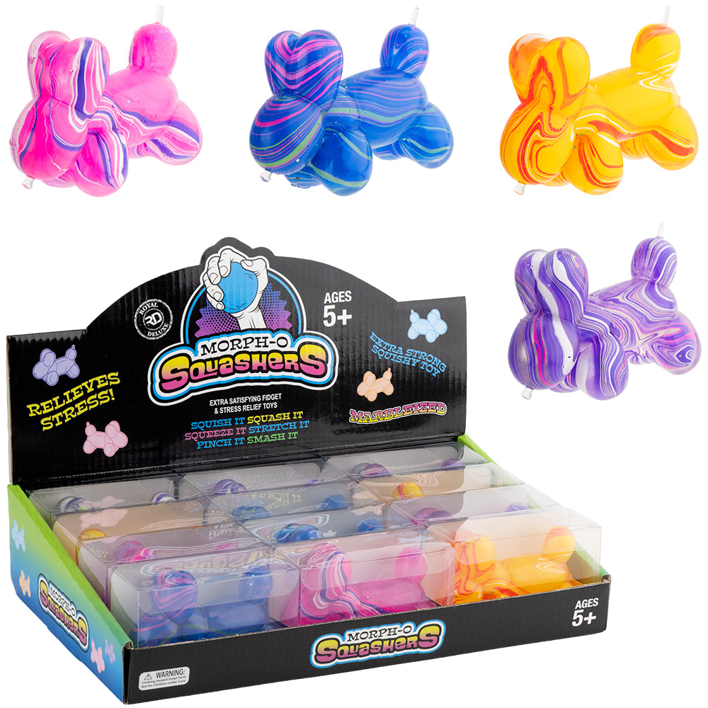 Marbleized Swirl Sugar Balloon Dog 2.75in (12pcs)