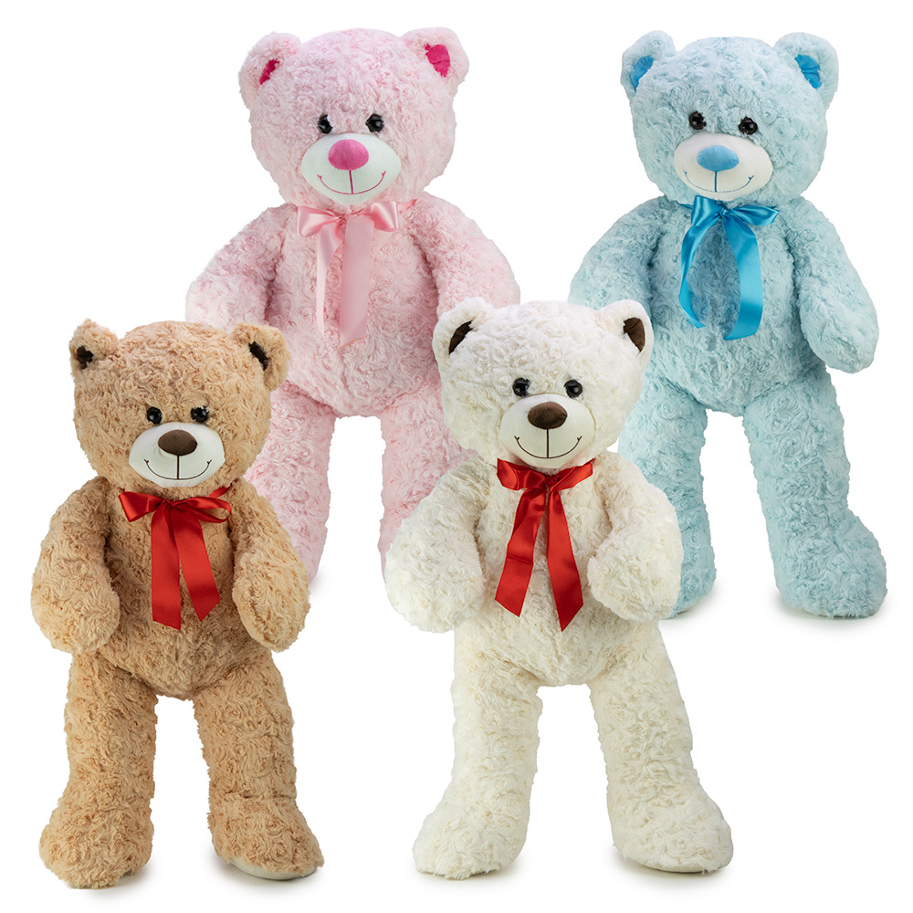 Rose Bear Plush 27in Asst