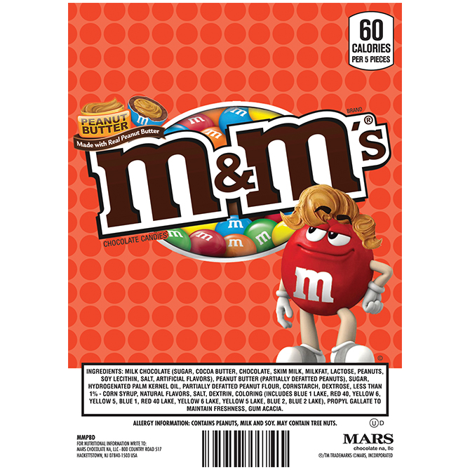 M&M's® Peanut Butter Candies Display Card