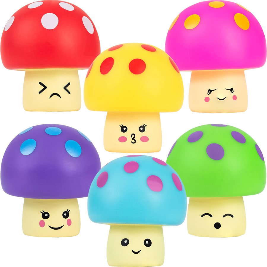 Rubber Mushrooms 2.5in (50pcs)