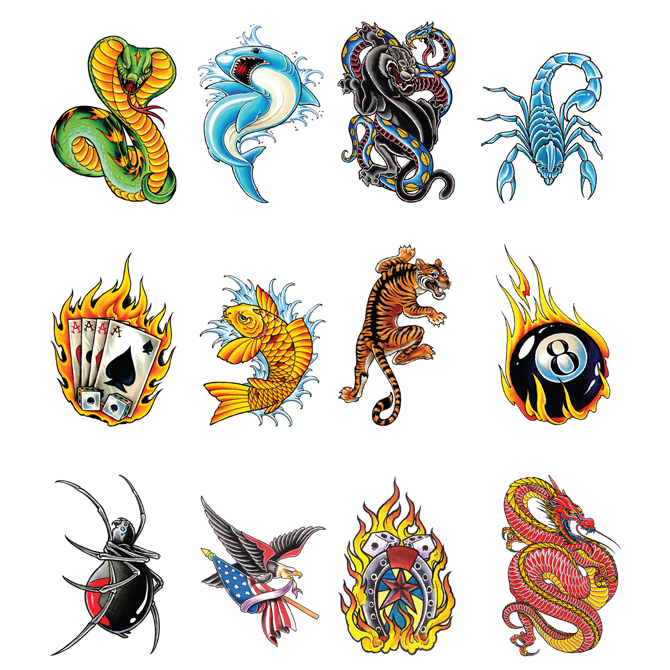Classic Tattoos by Liquid Skin™ Series 1 in Folders (300pcs)