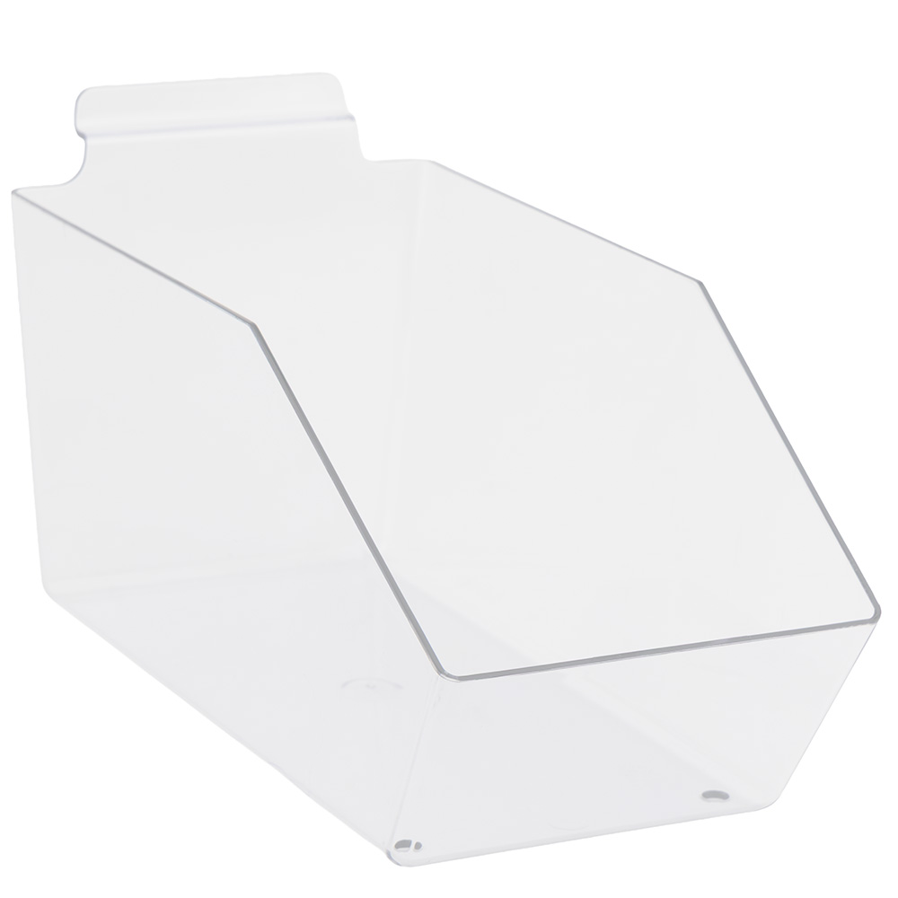 Slatwall Acrylic Dump Bin 6x6x12