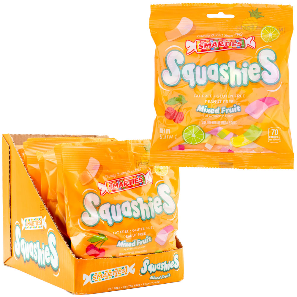 Smarties Peg Bag Squashies Mixed Fruit (12ct)