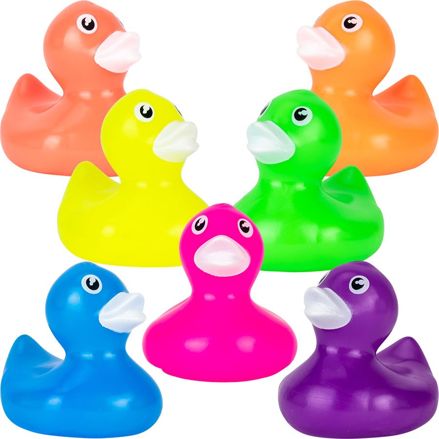 Rubber Fluorescent Ducks 2in (50pcs)