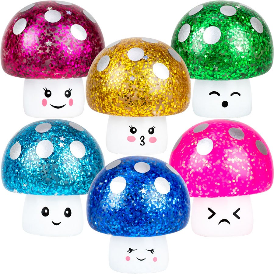 Glitter Mushrooms 2.5in (50pcs)