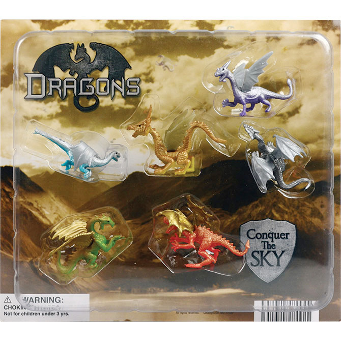 Dragon Figurines Blister Display