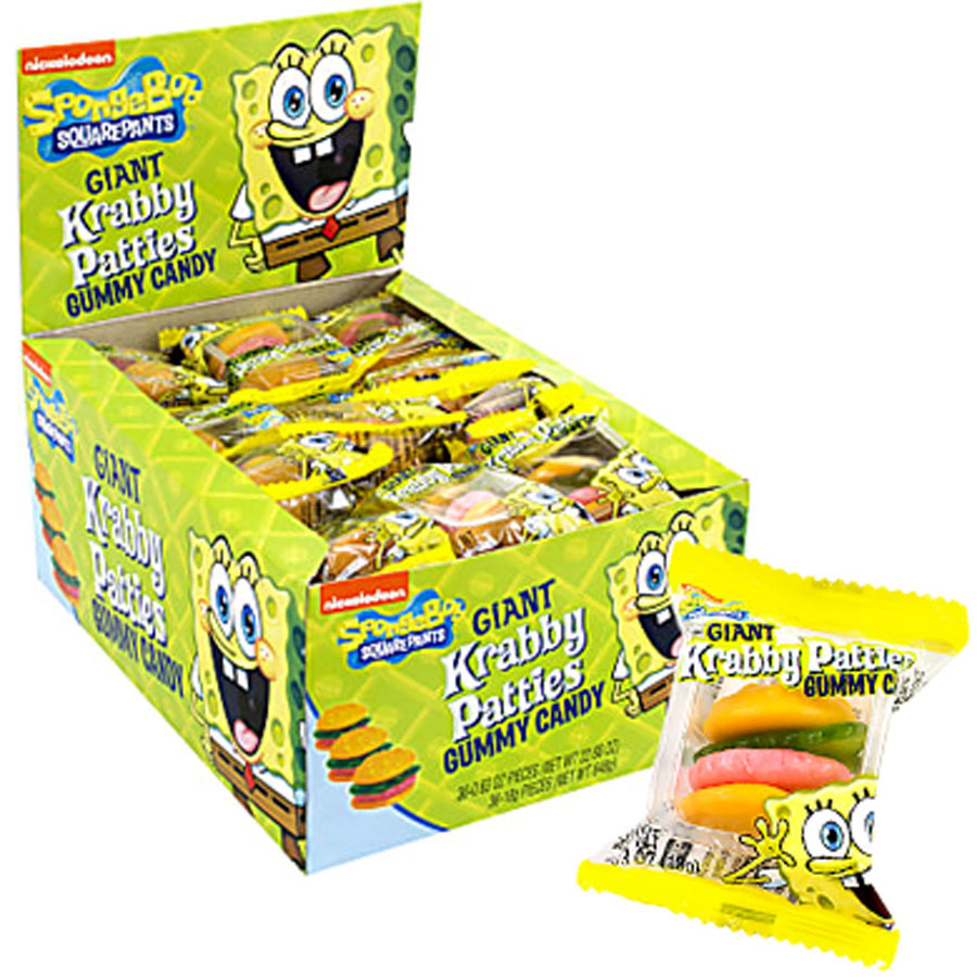 SpongeBob™ Krabby Patty Gummy Candy Display Box (36pcs)