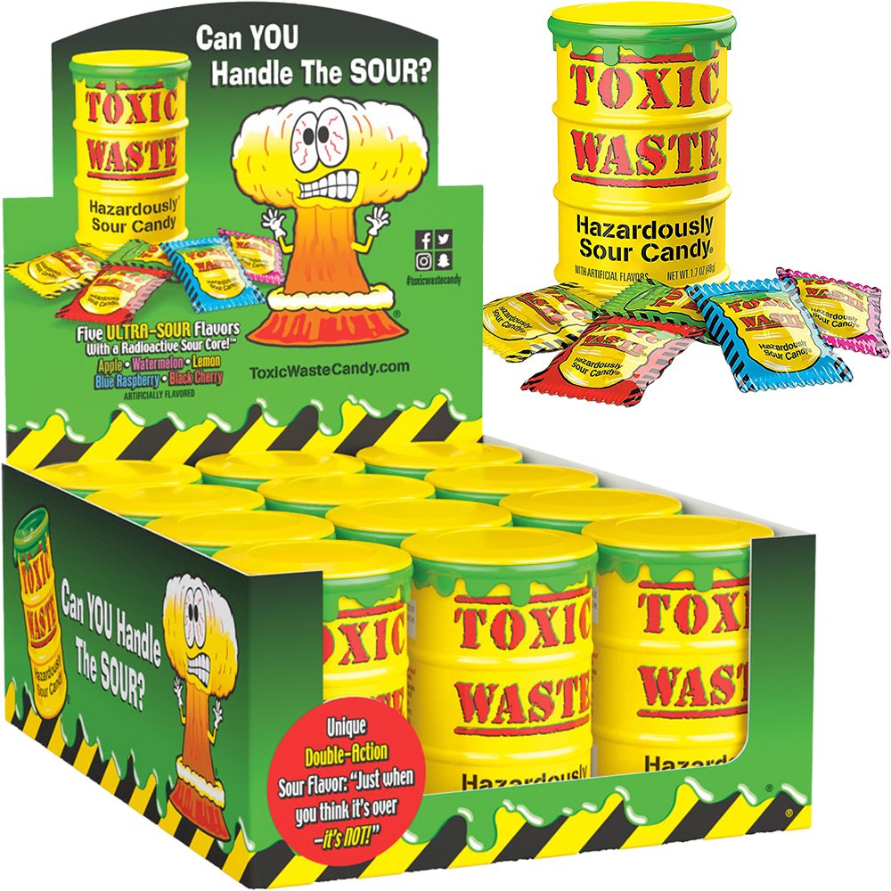 Toxic Waste® Candy Drum Display Box (12pcs)