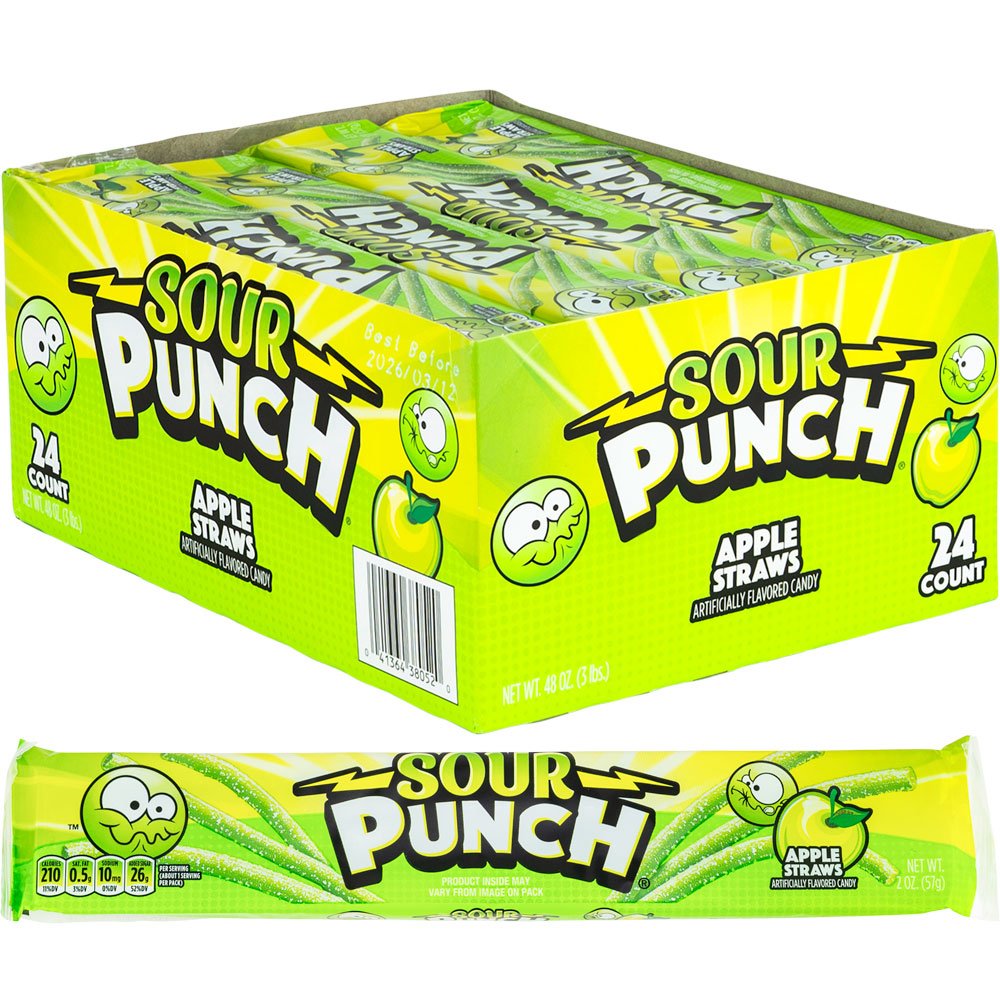Sour Punch® Straws Apple (24pcs)