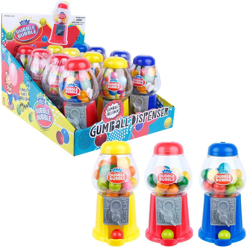 Dubble Bubble® Classic Style Gumball Dispenser w/Gumballs (12ct)