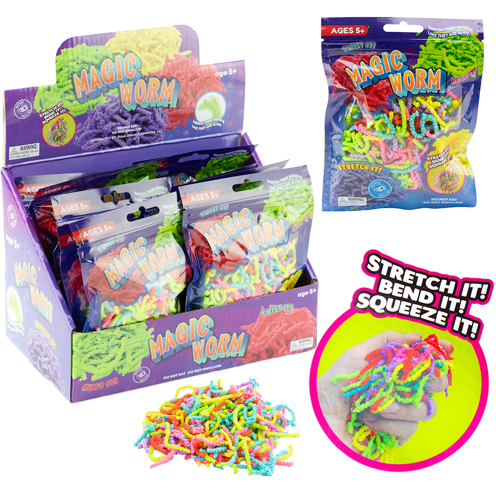 Magic Worms in Hang Bag Multicolor Mix (12pcs)