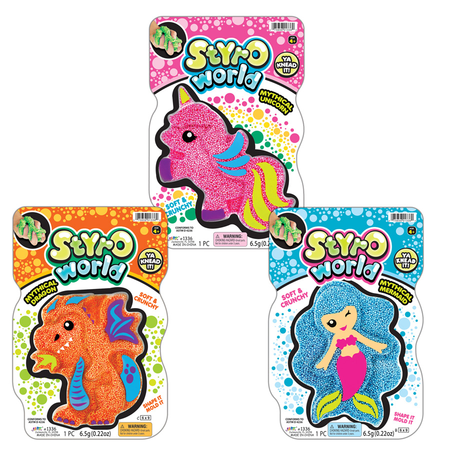 Styro World Mythical Friends Squish Beads Asst