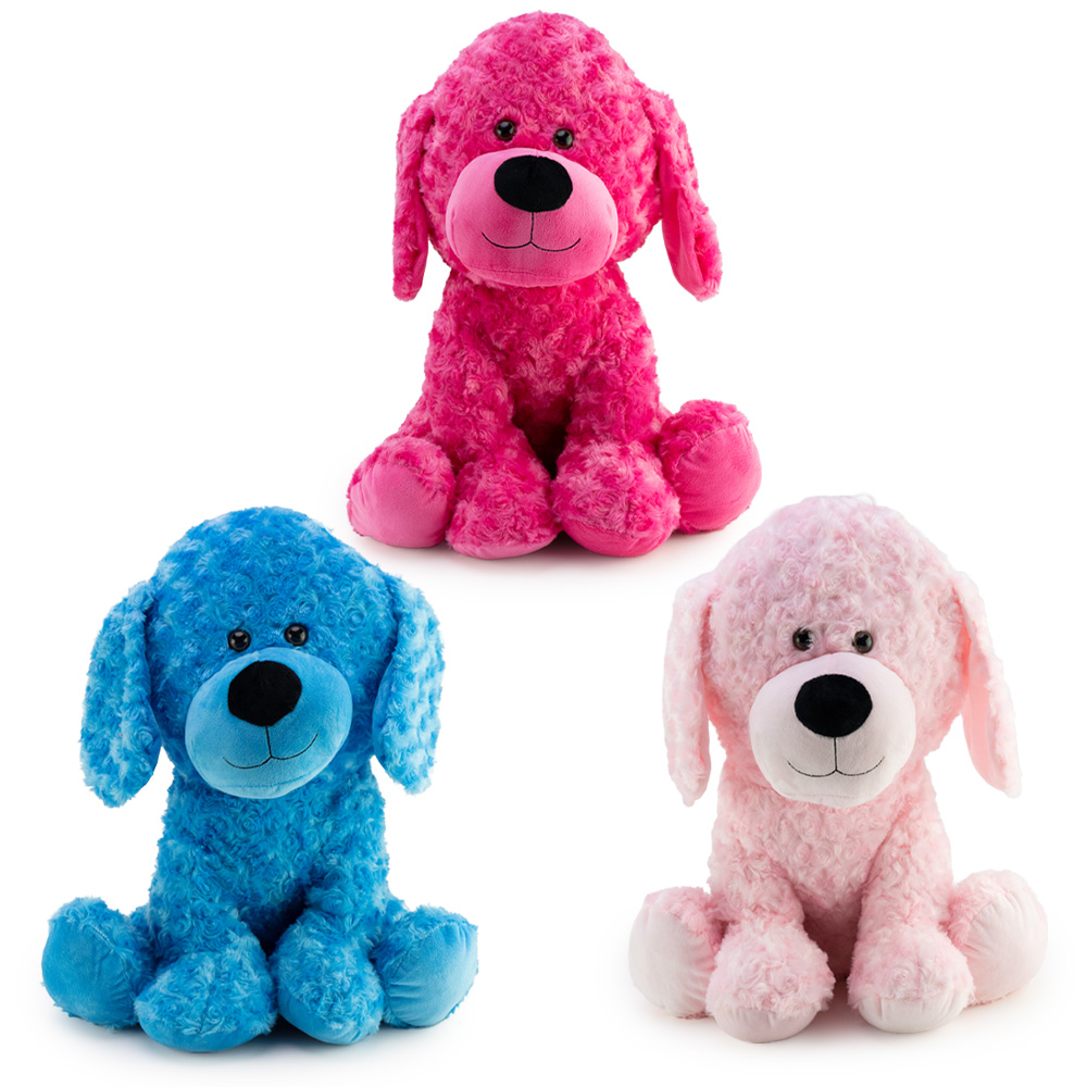 Sitting Dog Plush 8in Asst