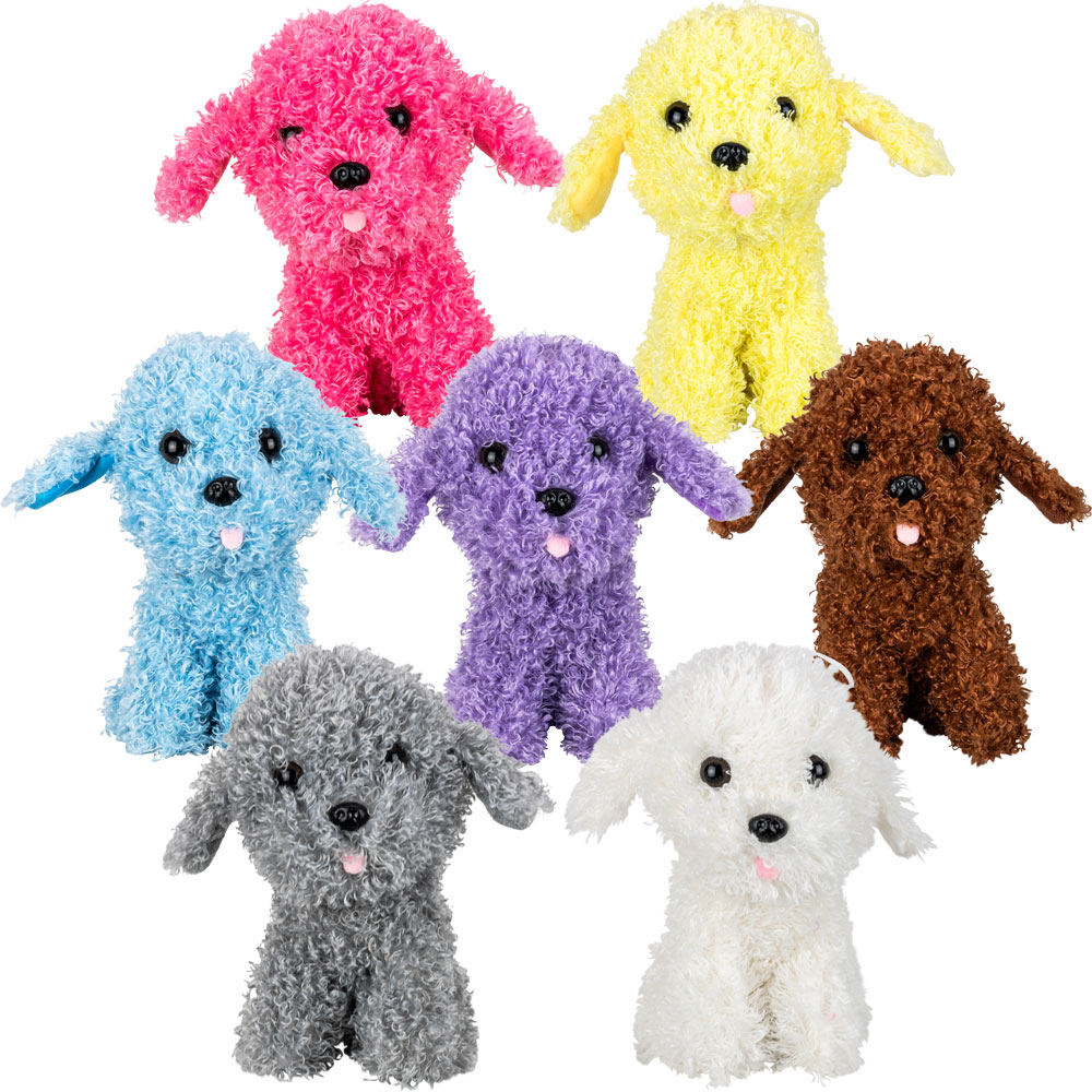 Small Fluffy Poodle 8in Plush Asst