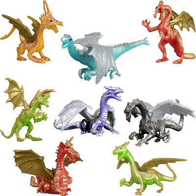 DRAGC-Dragon Figurines in 2in Capsules 250pcs