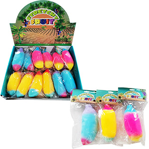 Squeeze & Stretch Colorful Banana 5in 12pcs